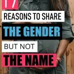 There's two big sharing decisions to make during pregnancy: whether or not to share the baby's name and gender. In this article I'll explain why I believe it's best to share the baby's gender, but not the baby's name. Should you share the sex of the baby with family? Should you share baby's name before birth. Should I do a gender reveal party? #pregnancy #babynames #genderreveal #maternity #motherhood