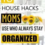 Best organizational hacks of moms who have their sh*t together. Using tools like organizers and baskets can go a long way to keeping everything tidy. And don&rsquo;t forget the power of built-ins to maximize and really use all closet space. Lastly, free yourself of all the paper by going paperless with a digital organizational system. #momhacks #organizationhacks #momlife #momtips