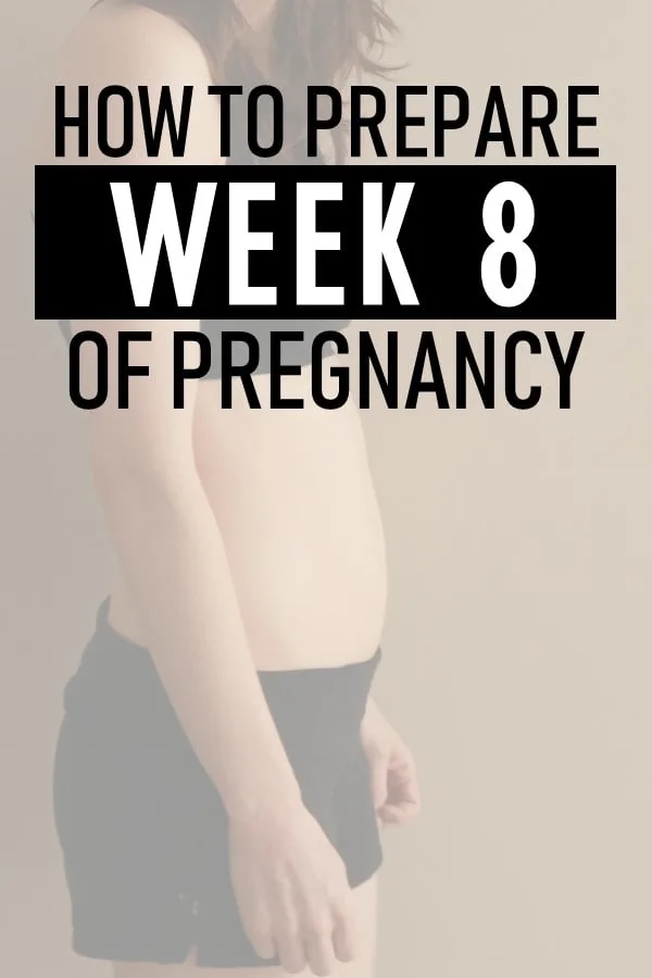 8 Weeks Pregnant Bumpdate. What I'm learning about this week, my action items to prepare for baby, my favorite maternity and baby finds of the week. #firsttrimester #8weekspregnant