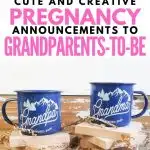 You can have a lot of fun announcing your pregnancy to your parents. There are a lot of great cards, onesies, coffee mugs, scratch offs and wine labels that are just pure genius or hilarious. They can be a great way to surprise grandparents-to-be with the news and make it a moment to remember. Here is my favorite pregnancy announcements that you can use to tell new grandparents. Pregnancy announcement to parents, surprise pregnancy announcement. Creative pregnancy announcement to grandparents.