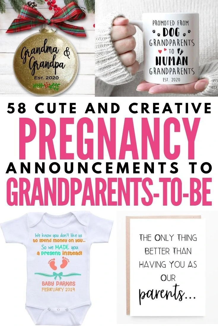 You can have a lot of fun announcing your pregnancy to your parents. There are a lot of great cards, onesies, coffee mugs, scratch offs and wine labels that are just pure genius or hilarious. They can be a great way to surprise grandparents-to-be with the news and make it a moment to remember. Here is my favorite pregnancy announcements that you can use to tell new grandparents. Pregnancy announcement to parents, surprise pregnancy announcement. Creative pregnancy announcement to grandparents.
