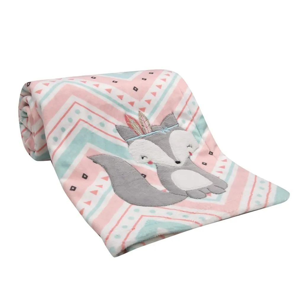 woodland theme baby blanket