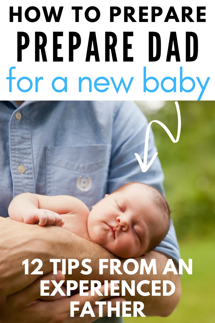 how to prepare dad for a new baby - pin image